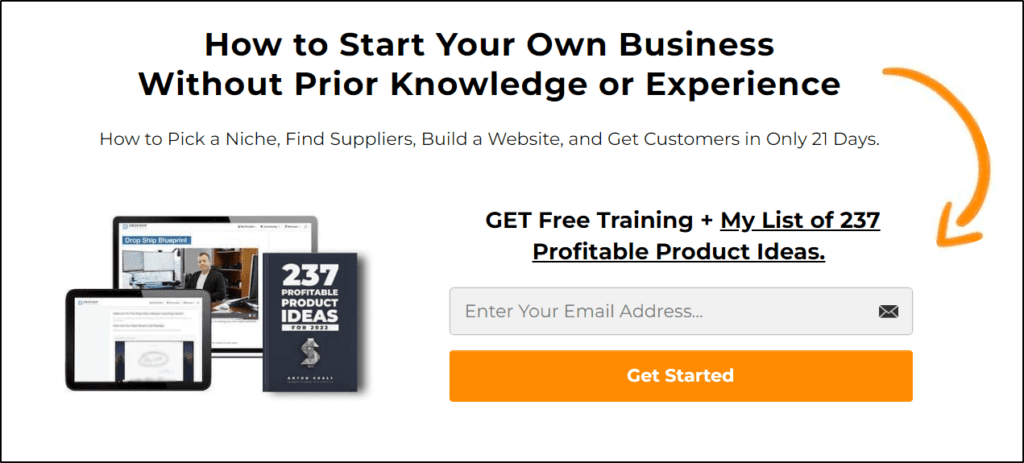 Ad from Anton Kraly "How to Start Your Own Business Without Prior Knowledge or Experience"