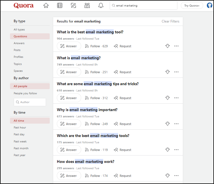 Quora Screenshot