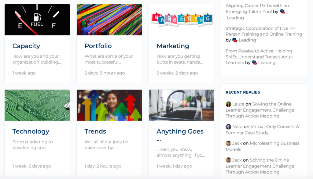 Screenshot of BuddyBoss Forums
