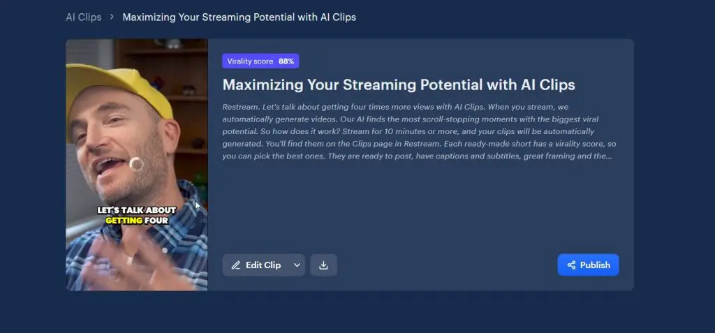 restream ai clip