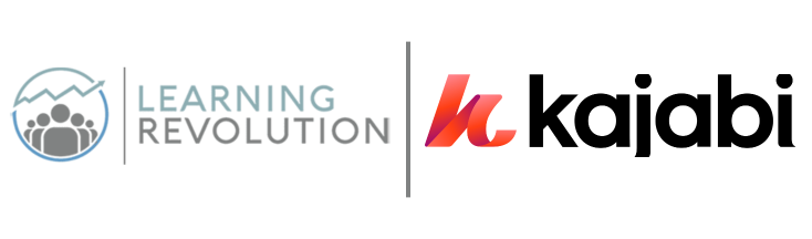 Learning Revolution and Kajabi logos side by side