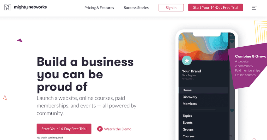 Mighty Networks combines powerful online community software with the ability to offer online courses. 