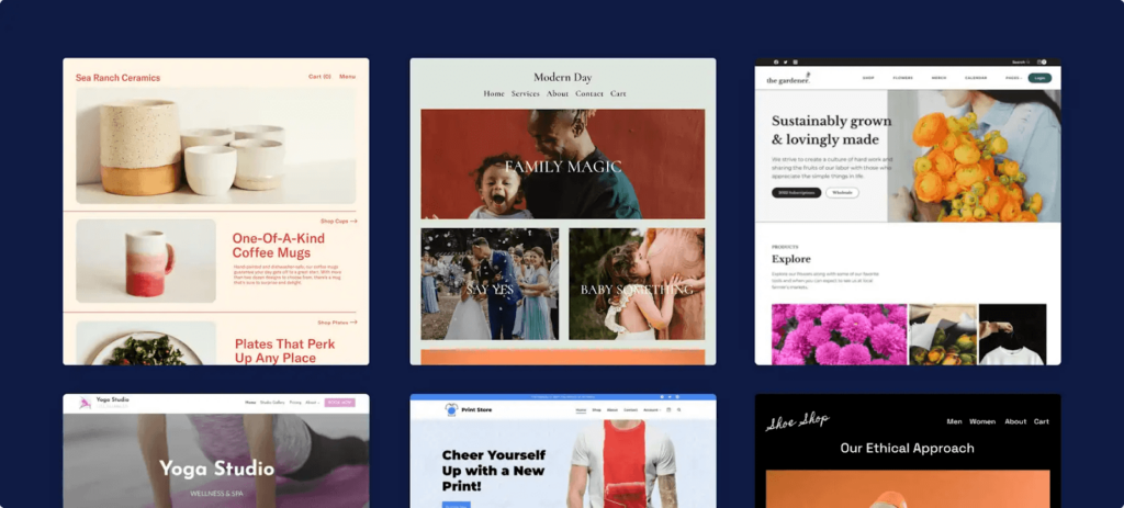 Templates you can choose from in nexcess