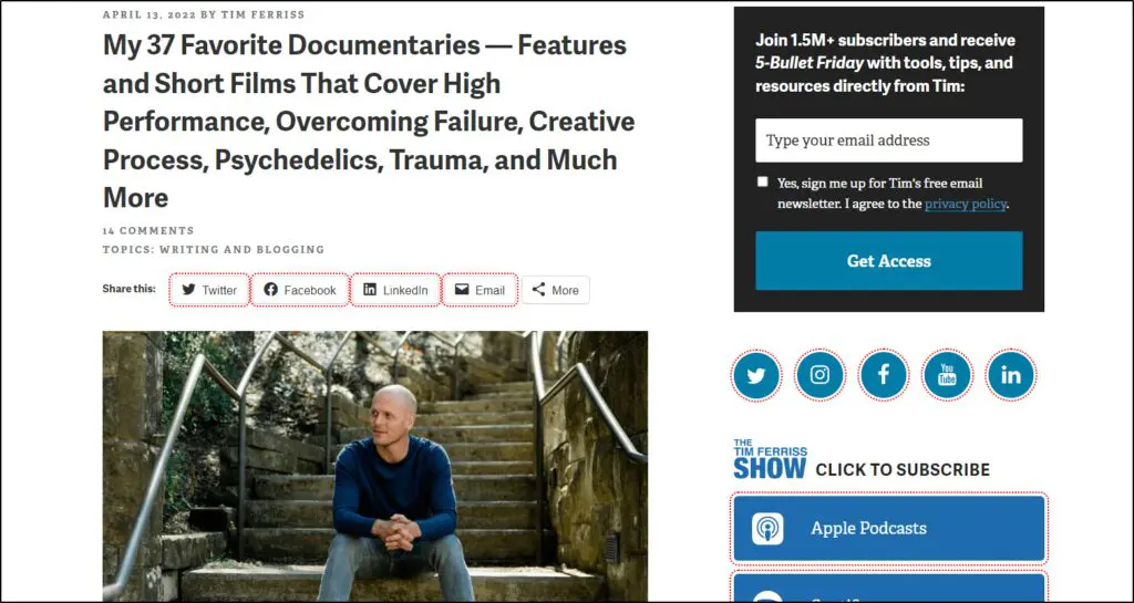 Tim Ferris Podcast: My 37 Favorite Documentaries
