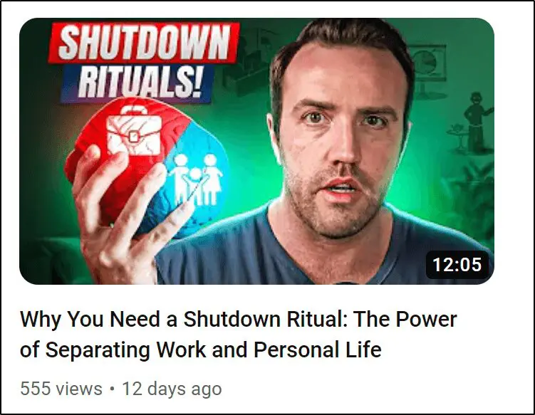 Homepage of the Scott Clary podcast You Need a Shutdown Ritual: The Power of Separating Work and Personal Life