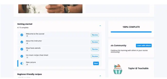 Getting Started with 4/5 tasks completed