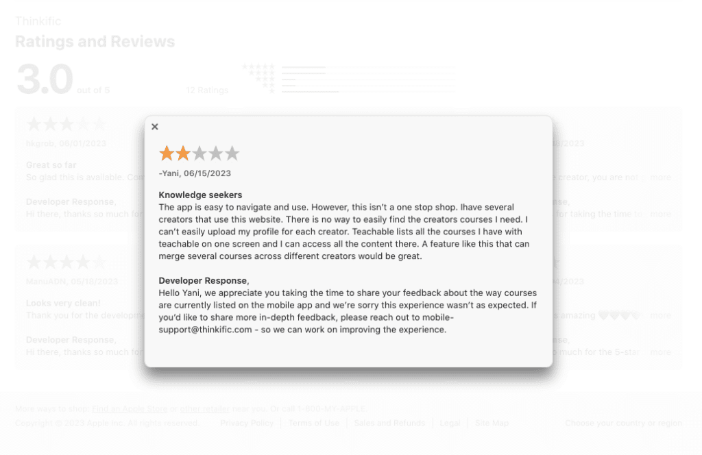 2 star review
-Yani, 6/15/23
Knowledge seekers
Developer Response
