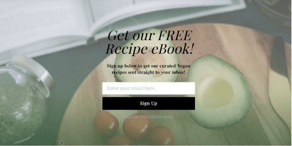 Screenshot of a Welcome Mat campaign