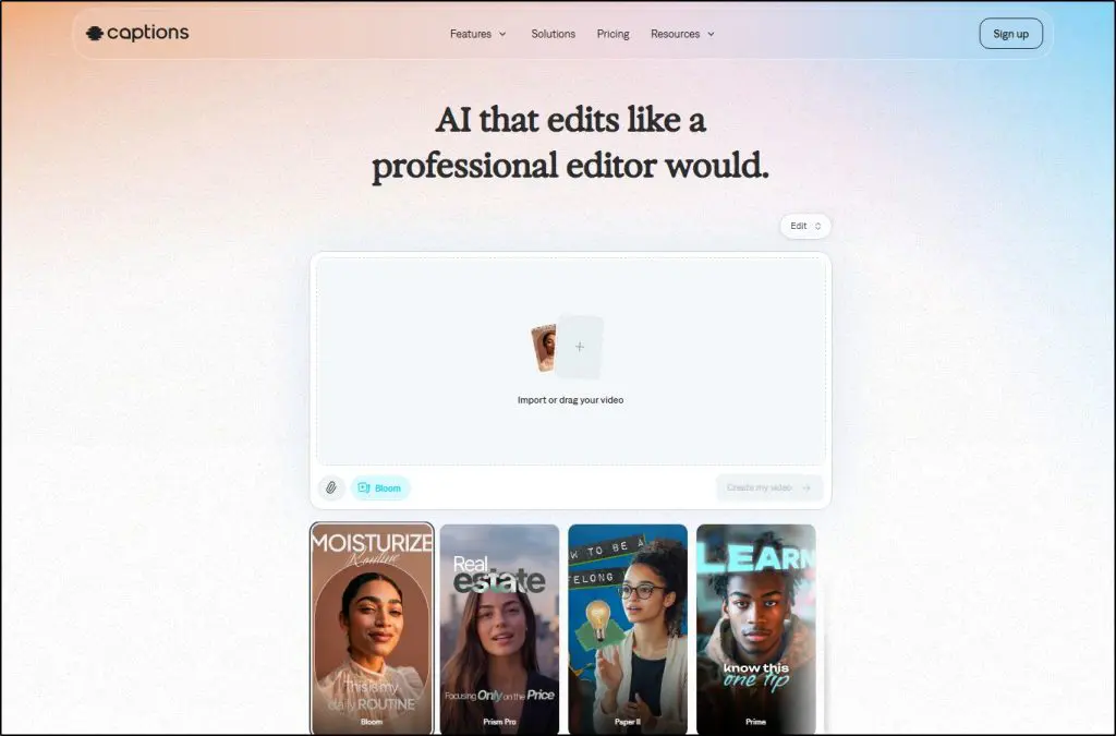 captions ai video