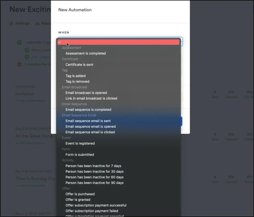 email automation kajabi1
