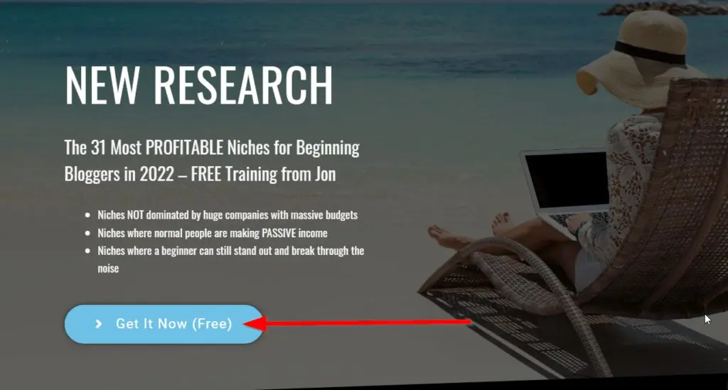 screenshot of Facebook ad leading to a landing page, with “Get It Now (Free)” as a call to action