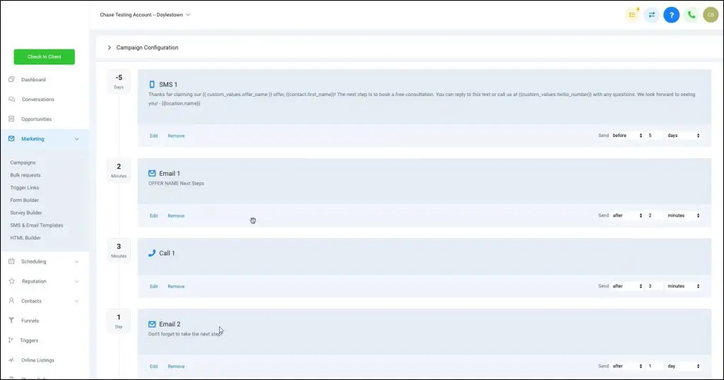 gohighlevel automation funnes