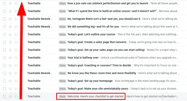 Teachable daily emails report