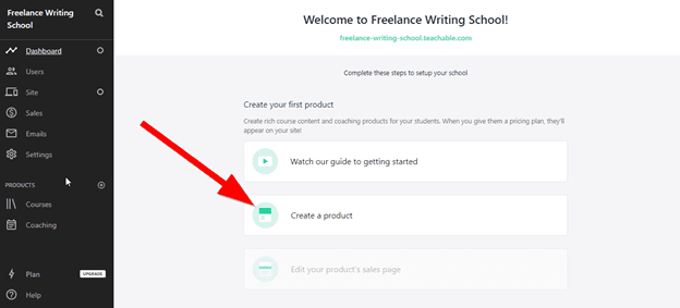 Teachable course selection page