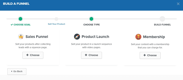ClickFunnels page to "sell a product".