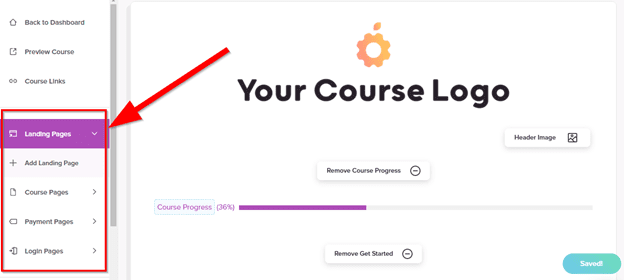 Landing page creator
