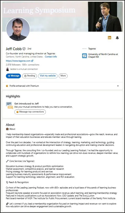 jeff cobb linkedin profile