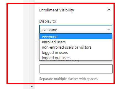 LifterLMS page for course visibility