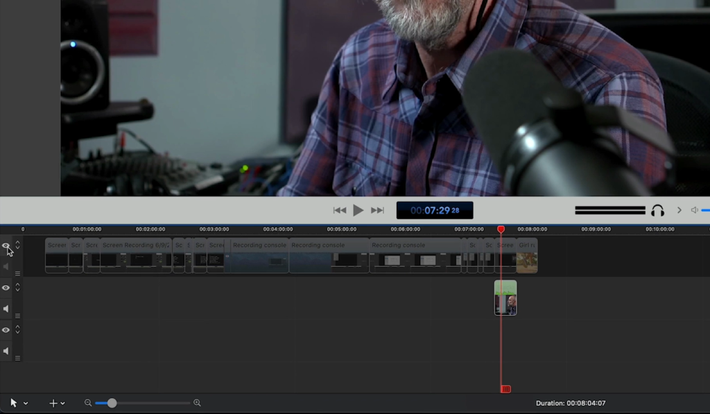 Screenflow page with timeline view.
