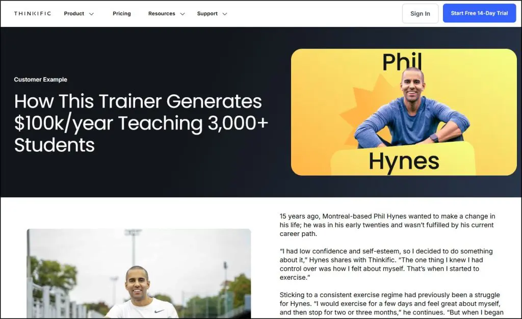 Thinkific Examples - The Best Online Course Platform 2025