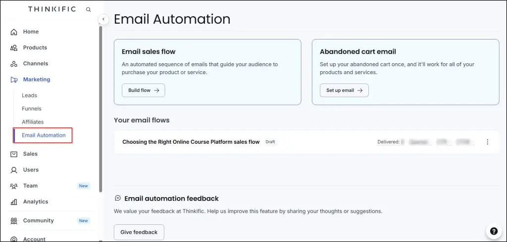 thinkific email marketing learningreovlution