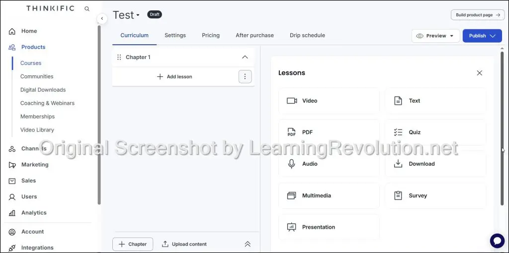 thinkific course creation