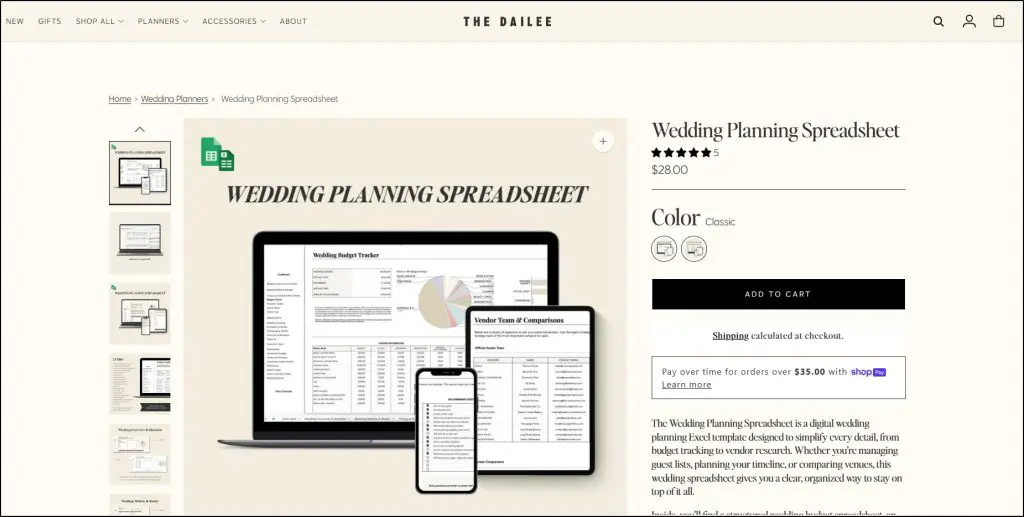wedding planning spreadsheet1