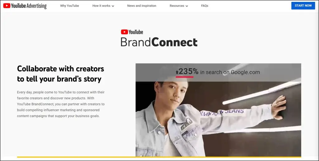 youtube brandconnect for sponsorships