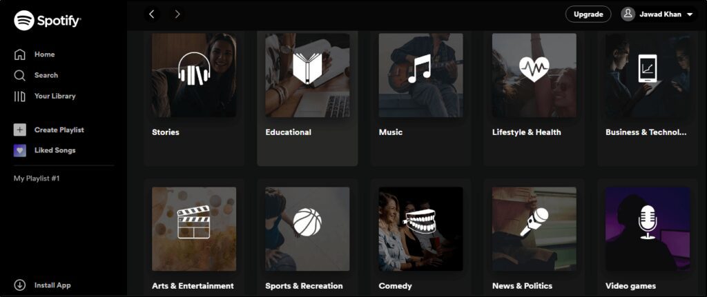 Spotify podcast categories