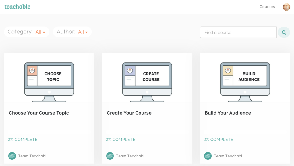 Access to TeachableU is included with all paid plans