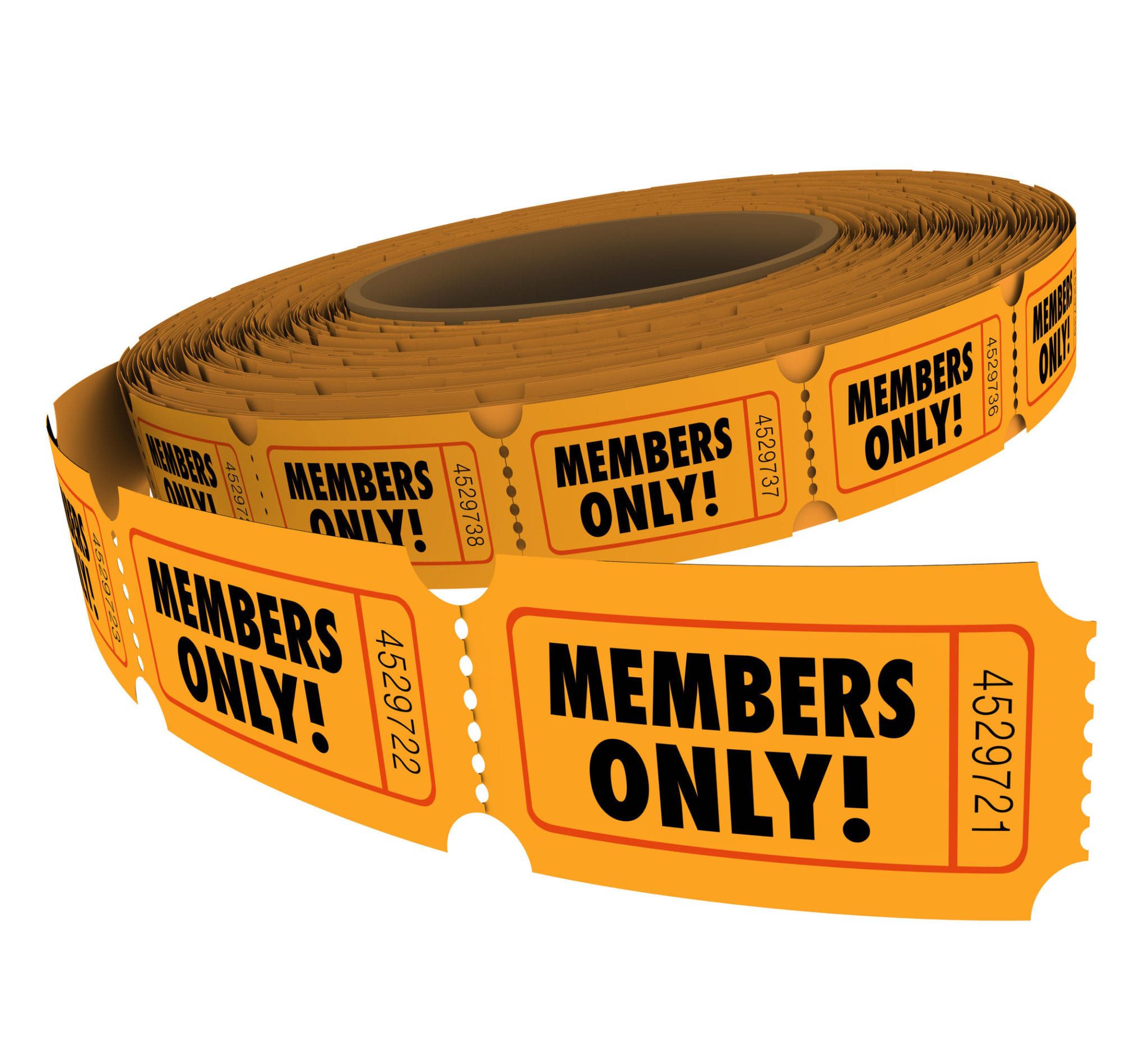 Members Only Ticket Roll Exclusive VIP Group Access Event Passes