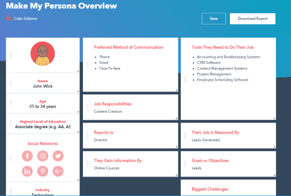Make My Persona Overview

Social Networks
Save or Download Export