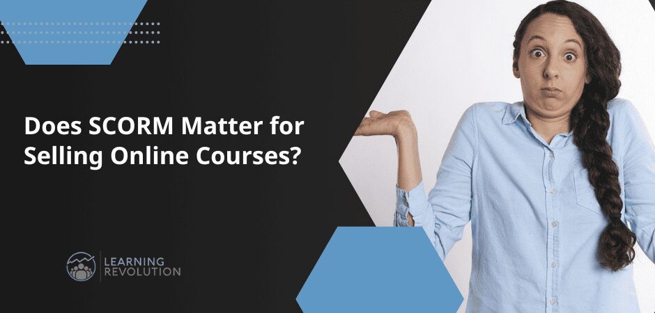 Does SCORM Matter for Selling Onlinne course - young woman with braided hair, perplexed look, hands raised at sides