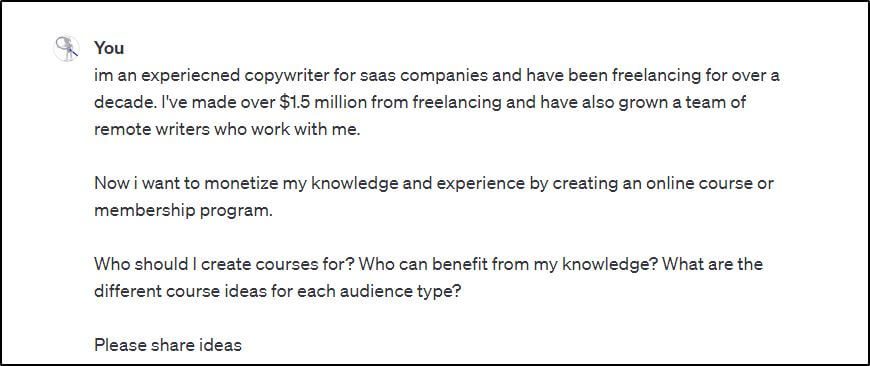 A paragraph of content about being a freelancer and how to make money