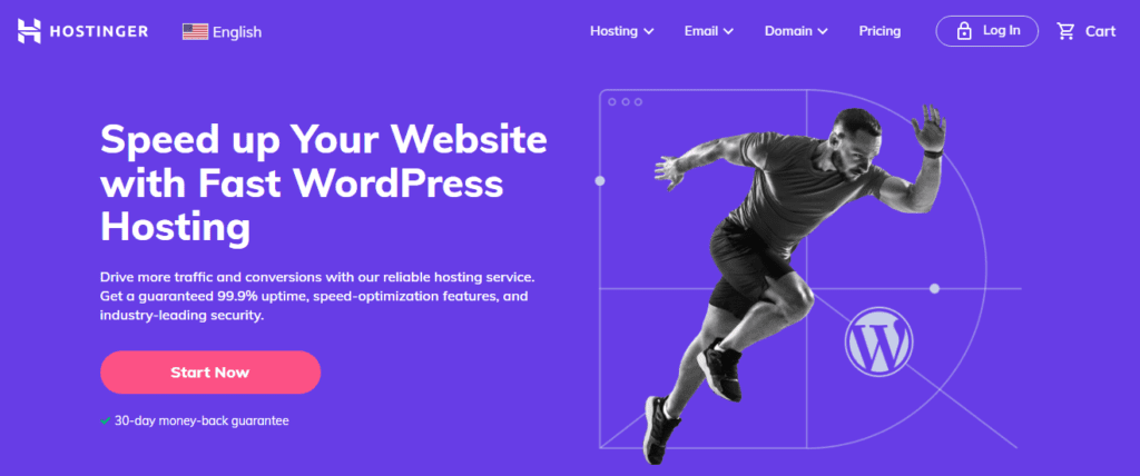 Hostinger webpage: Speed up Your Website with Fast WordPress Hosting
