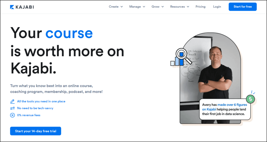 Kajabi Homepage Your course is worth more on Kajabi