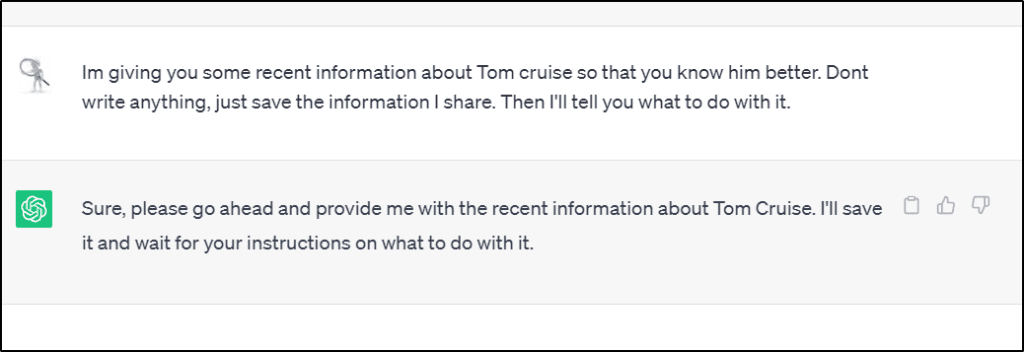 ChatGPT conversation about Tom Cruise