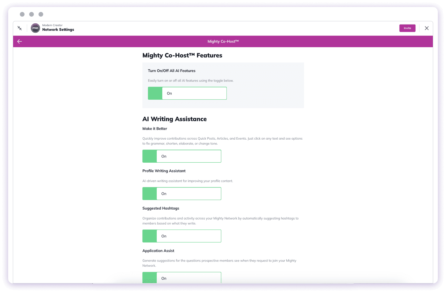 Mighhty Co-Host AI for Mighty Networks - 2024