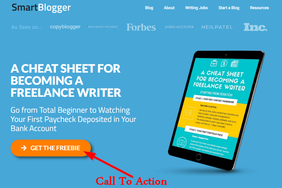 SmartBlogger freelance writer lead magnet