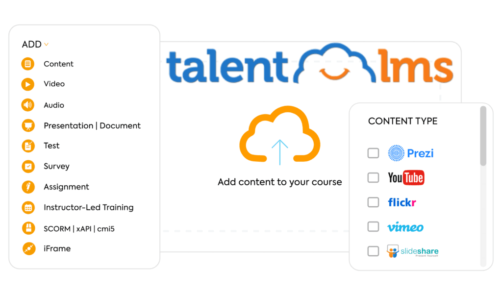 Course Creation Screen for TalentLMS - one of the best online course platforms for small businesses.
