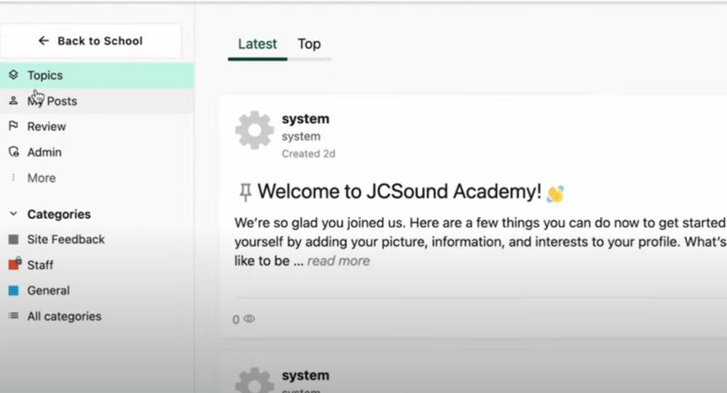 Back to School Topics
Latest is from JCSound Academy