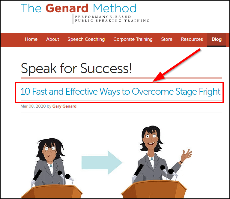 The Genard Method post "10 Fast and Effective Ways to Overcome Stage Fright"