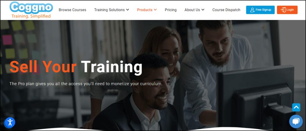 Coggno home page: Sell Your Training 