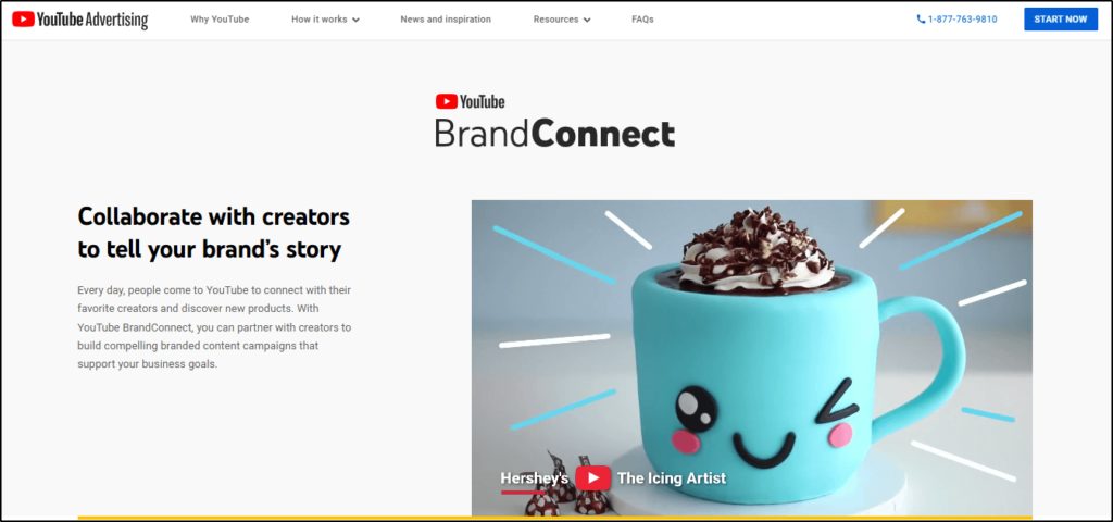 YouTube BrandConnect home page