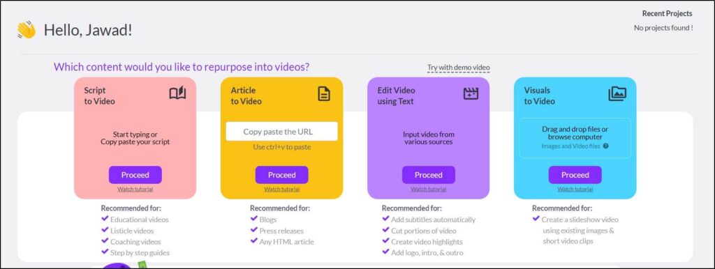 Four boxes of different content you can repurpose into videos