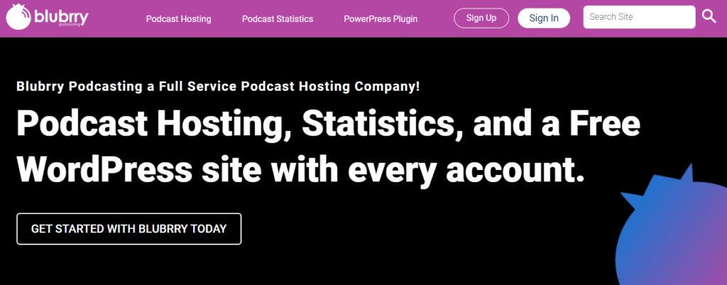Blubrry, a best podcast hosting platform option
