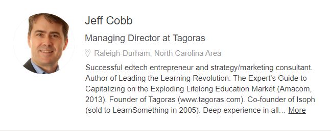 Jeff Cobb's bio page on Clarity