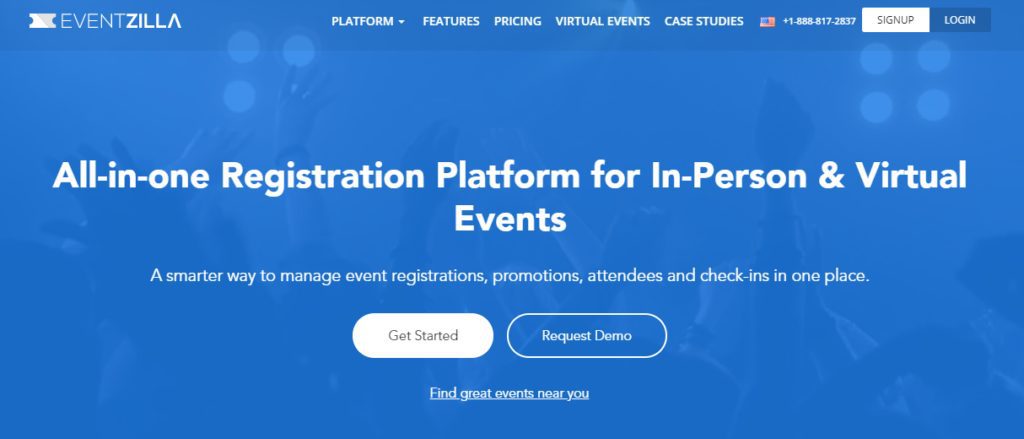 Eventzilla SignUp Home page