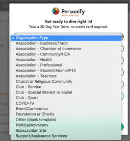 Personify Wild Apricot user types list