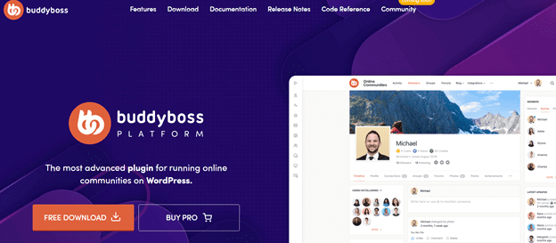Run online communities with BuddyBoss Platform screenshot